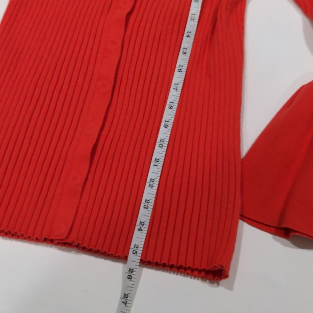 CAbi Vibrant Red Bell Sleeve Cardigan - Picture 11 of 12